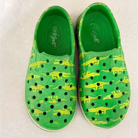 Cat&Jack Kids Size 7 Alligator Print Green - Picture 6 of 9